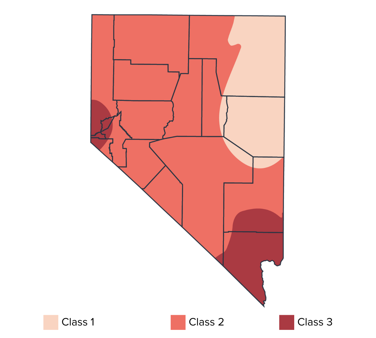 Nevada WBGT Map