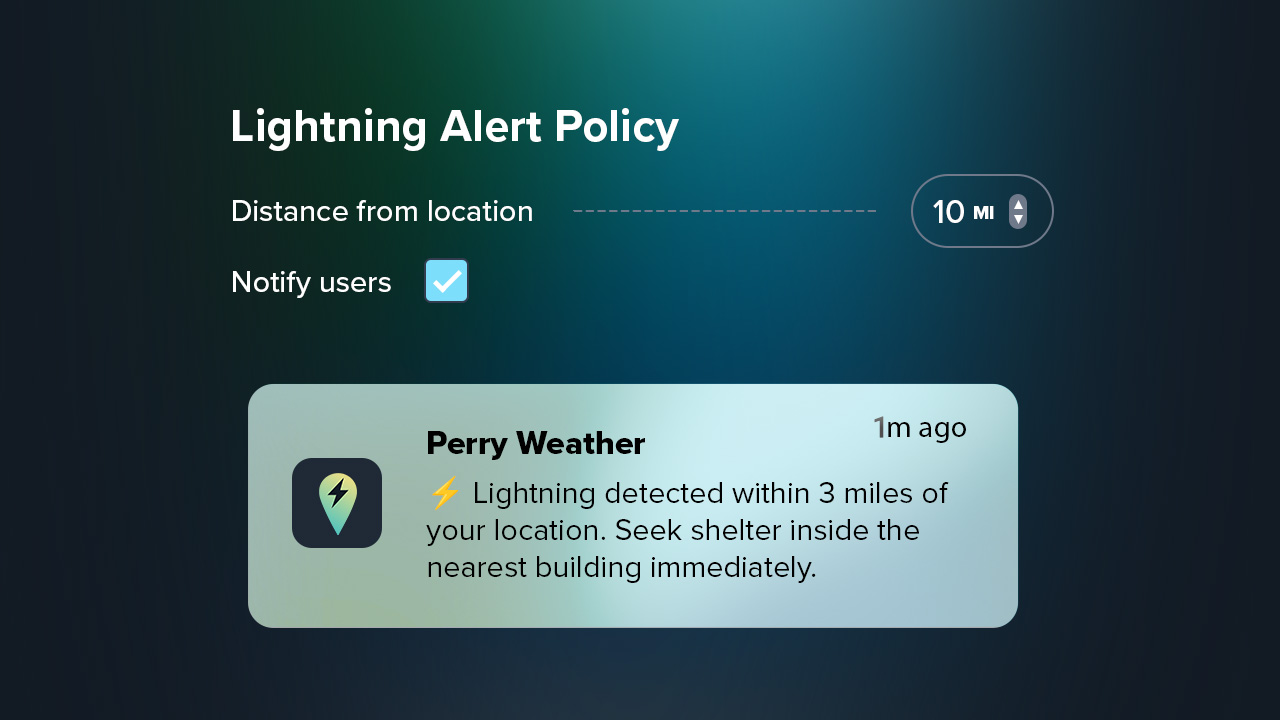 Lightning Policy Alert Perry Weather