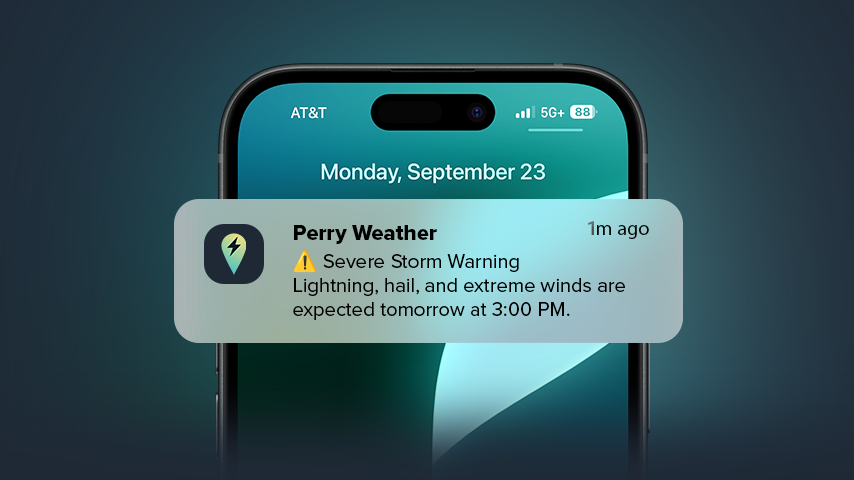 Advance Storm Forecast Phone Alert